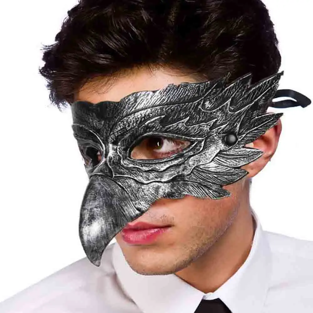 Masque à Bec d'Aigle 3D en PU pour Cosplay, Accessoires de Costume de ixd'Halloween et de Carnaval