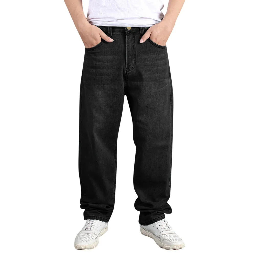 Men's Loose Large Size Fat Casual Fashion Hip Hop Street Dance Denim Trousers Mens 505 Straight Fit