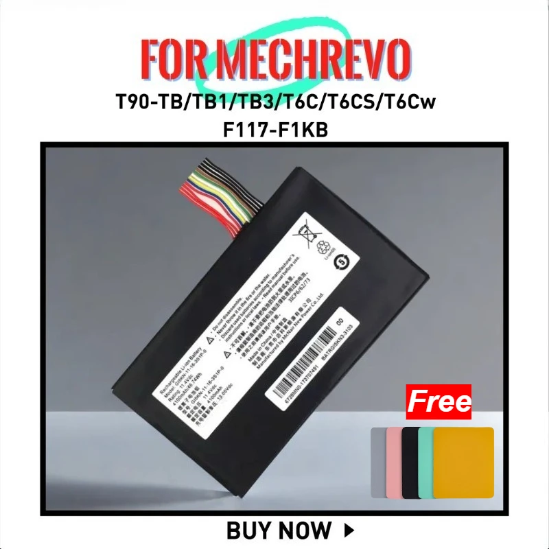 

For Mechrevo T90-TB/TB1/TB3/T6C/T6CS/T6Cw F117-F1KB Laptop Battery Give Away A Mouse Pad