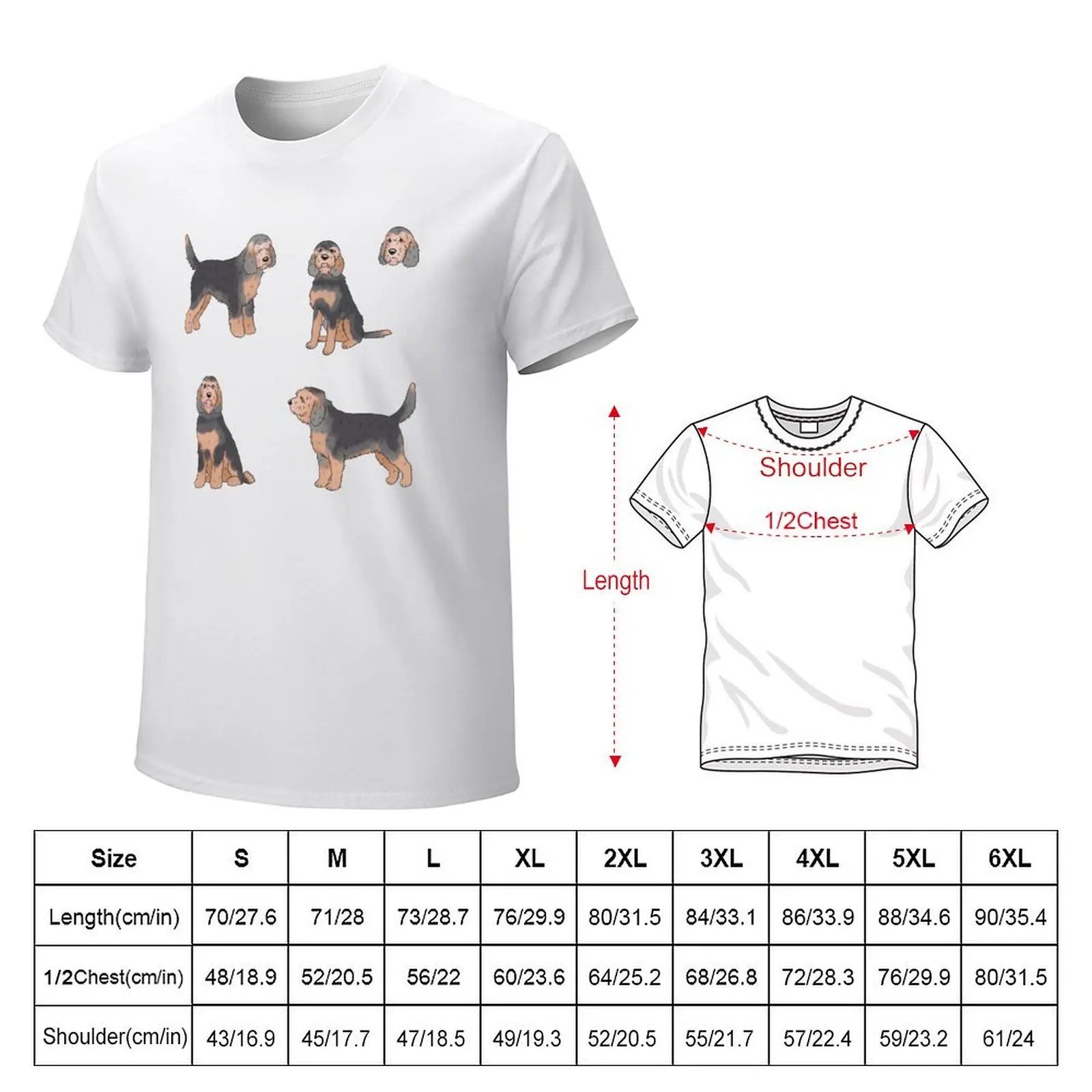 Cute otterhound dog pack T-shirt Aesthetic clothing heavyweights mens graphic t-shirts big and tall