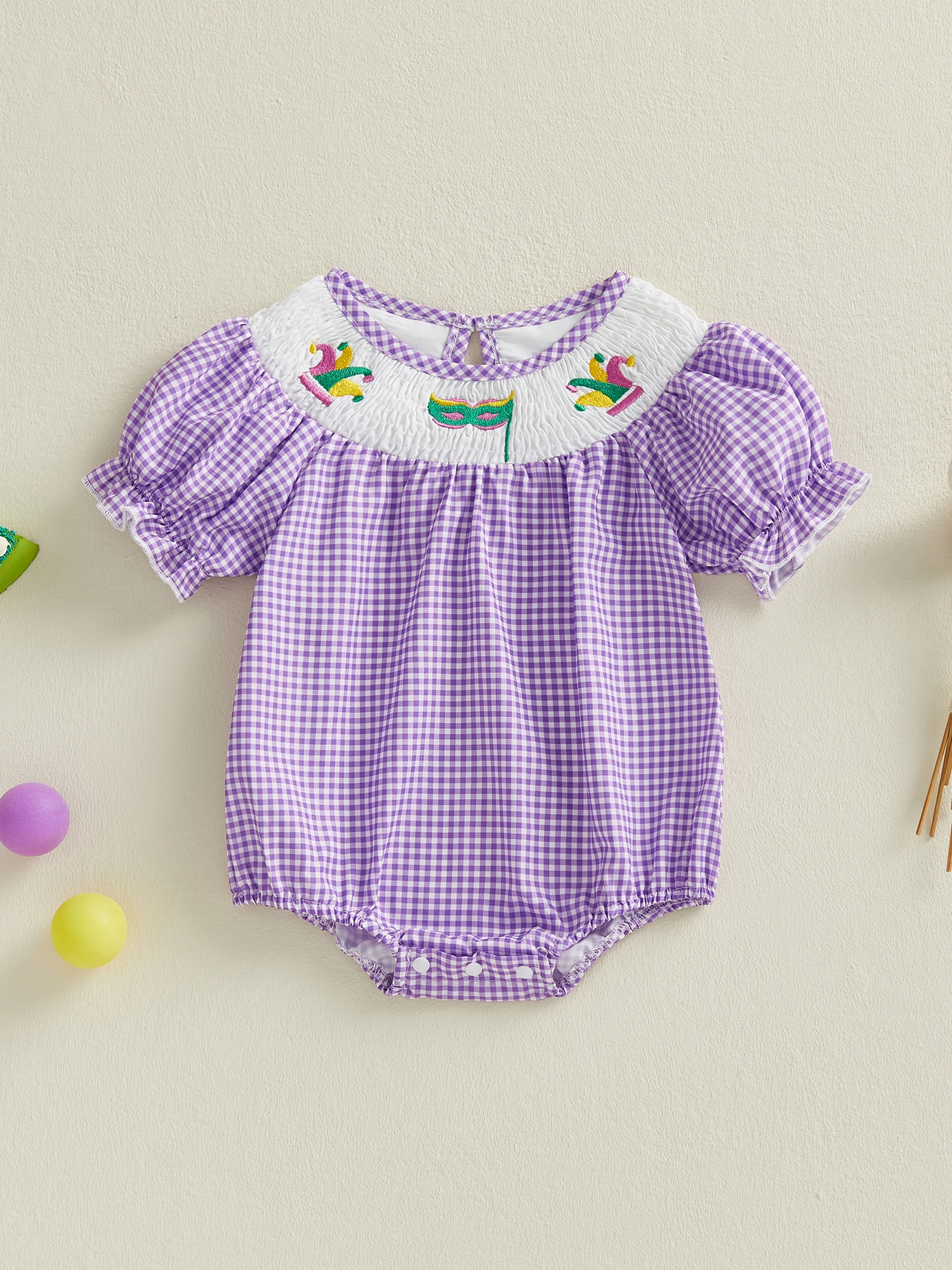 بدلة قفز للأطفال الصغار على شكل أرنب عيد الفصح مخططة ومطرزة على شكل جزرة وأكمام قصيرة كاجوال لعطلة الربيع