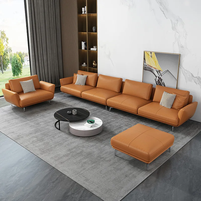 %^Modern Convertible Sectional Sofa Set with High-Density Foam and Chaise Lounge for Apartment & Hotel Use