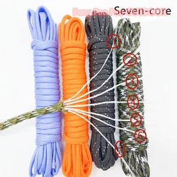 7 kerne 550 Paracord Schnur 5 15 30 M Dia.4mm Für Outdoor Camping Überleben Lanyard Fallschirm Seil Wandern Zelt Zubehör