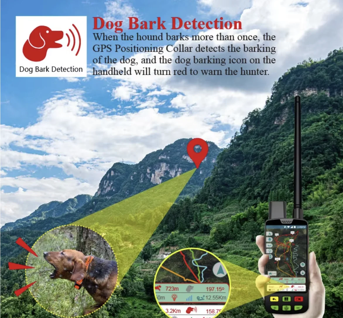 Wildlife Monitoring Hunters GPS Hound 4G Dog Tracker 2 only, one collar / 2 collar to choose