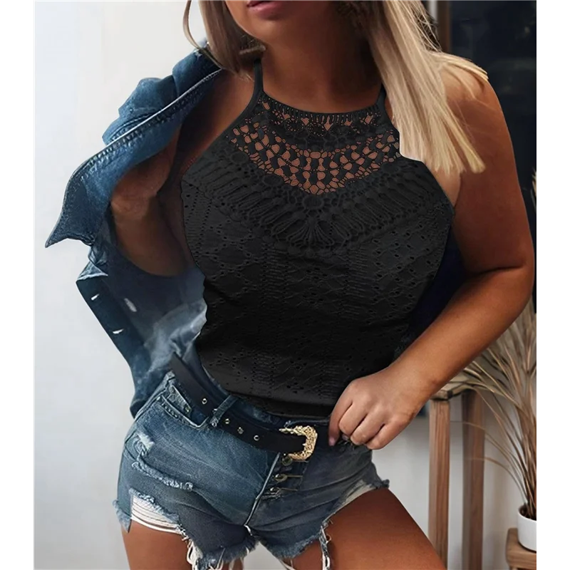 

Women's Mesh Tank Top Sleeveless Summer Shirt Breathable Stylish Casual Vest For Hot Weather Vacation-A55G