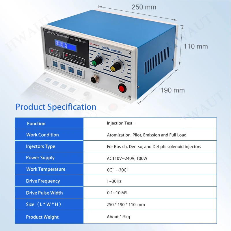 Upgraded CR-C V2 Common Rail Injector Tester Diesel Tester Electromagnetic Injector Driver Multi-function For Bosch Denso Delphi