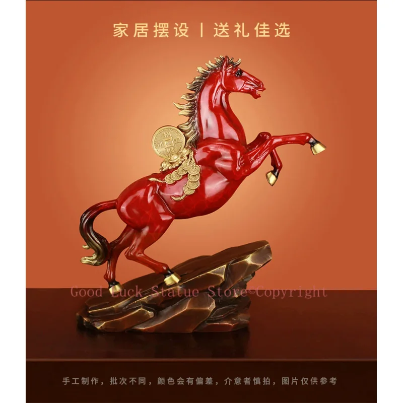 50% OFF 2024 Good Omens Home Shop Company MA SHANG YOU QIAN money copper RED GOOD LUCK Horse thriving business Success FENG SHUI