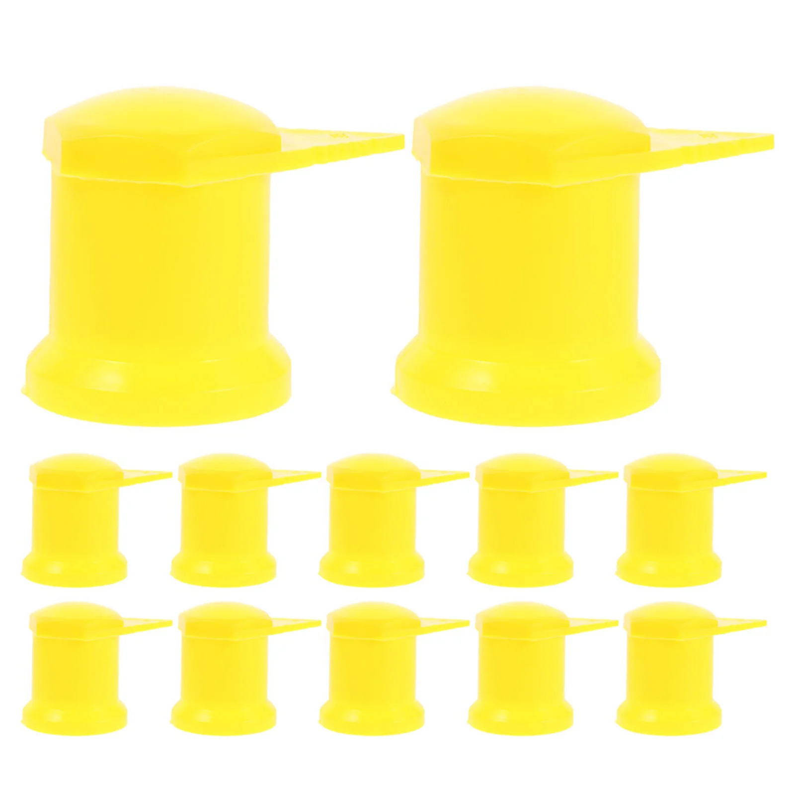 

24Pcs Wheel Hub Nut Indicator Yellow Secure Fit Plastic Wheel Lug Nut Covers for Trucks Cars All Weather Durability Safety