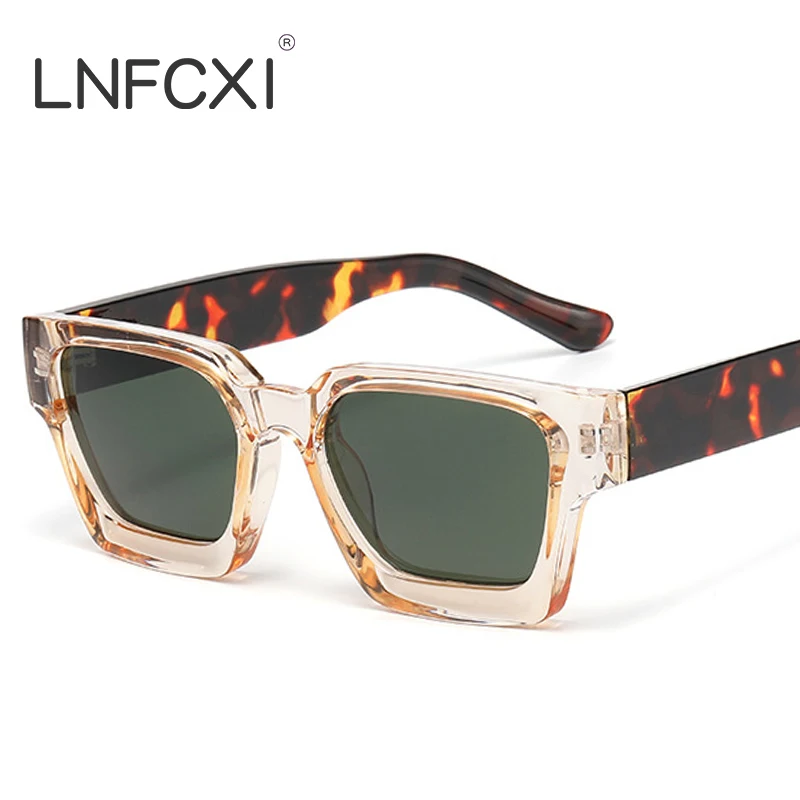 

LNFCXI New Ins Popular Women Square Sunglasses Retro Men Tinted Shades UV400
