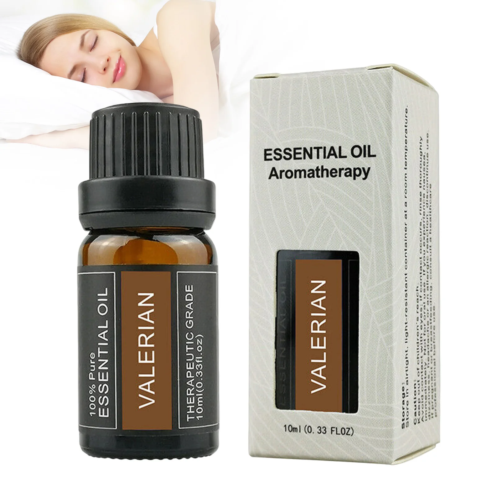 Valerian Essential Oil for Sleep Natural Sleep Aid Pure Essential Oil for Car Hotel Home Office Use