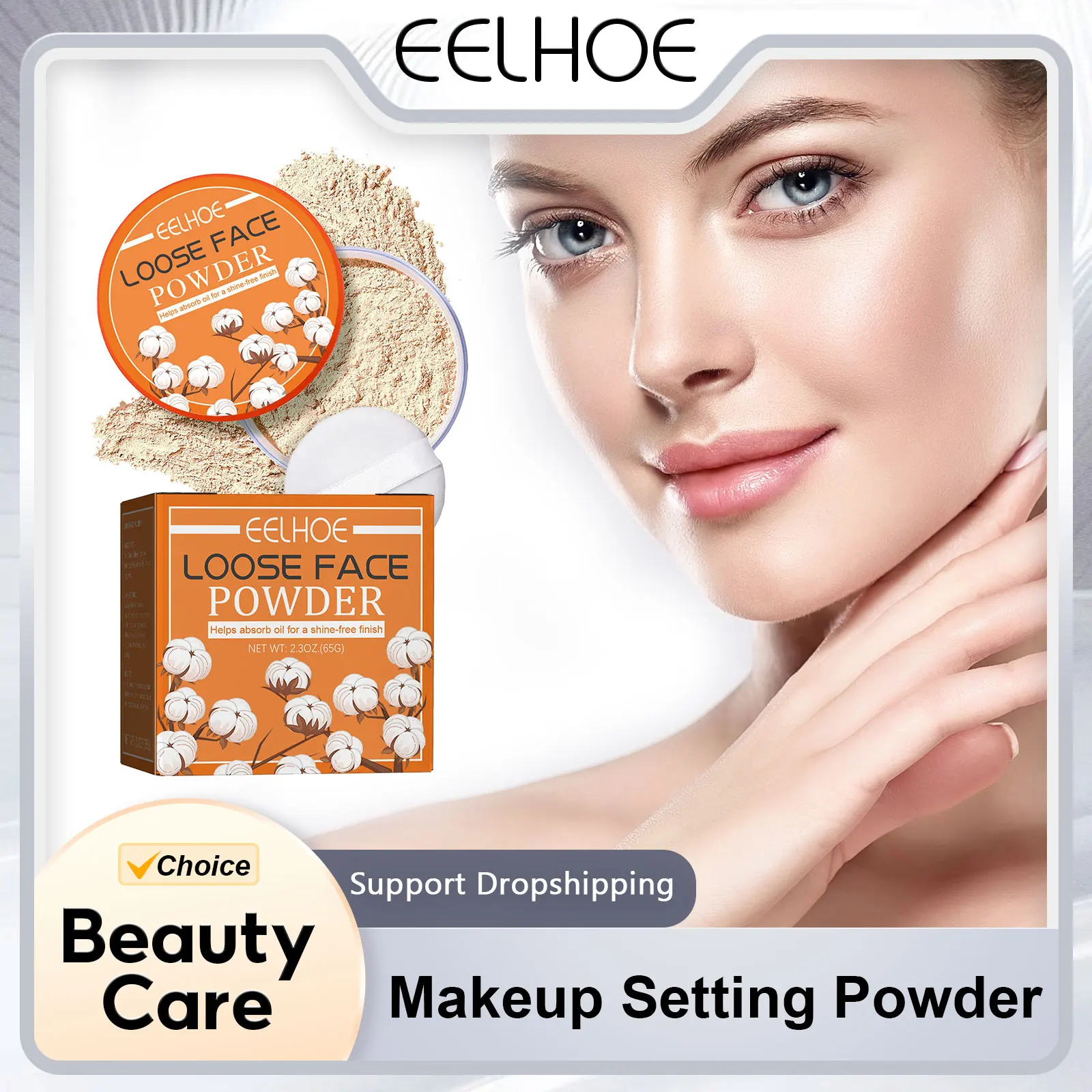 Makeup Setting Powder Natural Finishing Hide Pore Foundation Long Lasting Oil-control Waterproof Brightening Matte Loose Powder