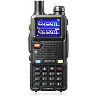 BAOFENG UV-5RM Plus Amateur Radio Multi-Band Walkie Talkie, Rechargeable Handheld Radio with Long Range, Frequency Copy