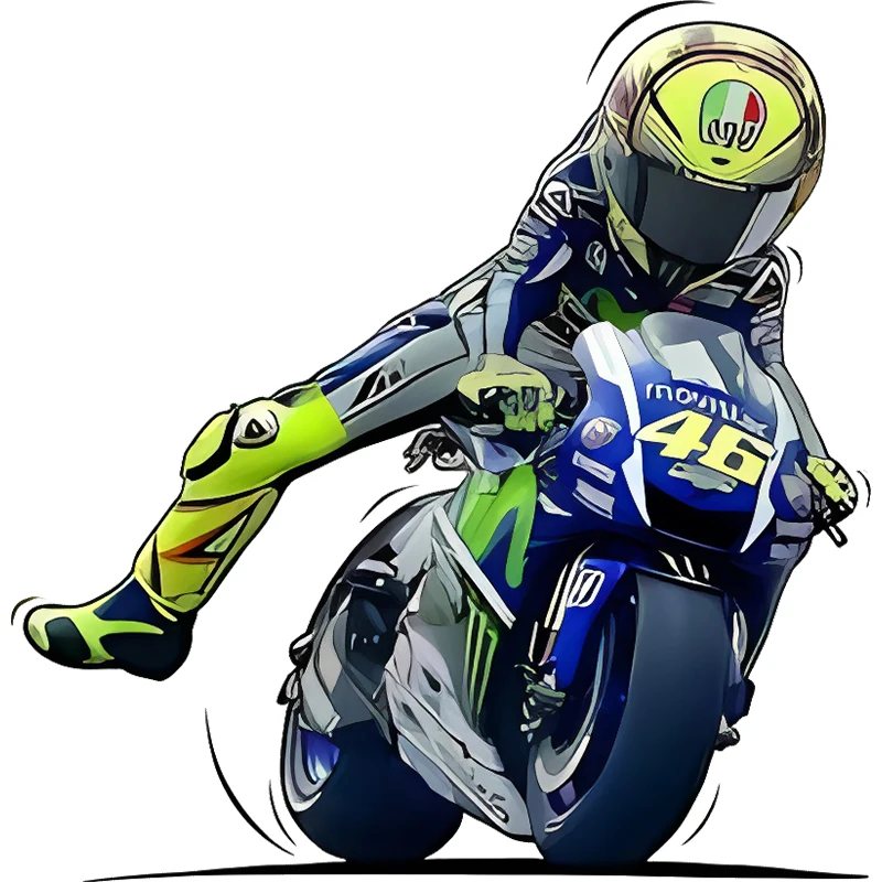 Motorcycle decals Road Racer Car Stickers Anime Cute Auto Accessories,15cm