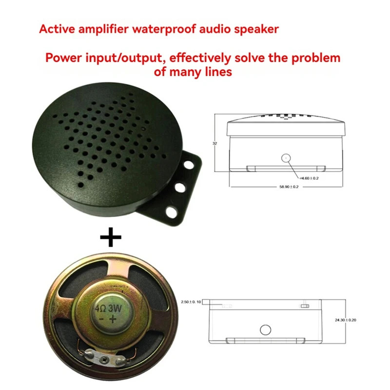 Waterproof Mini Speaker Waterproof Mini Amplifier Microphone Speaker Highway Audio For Outdoor