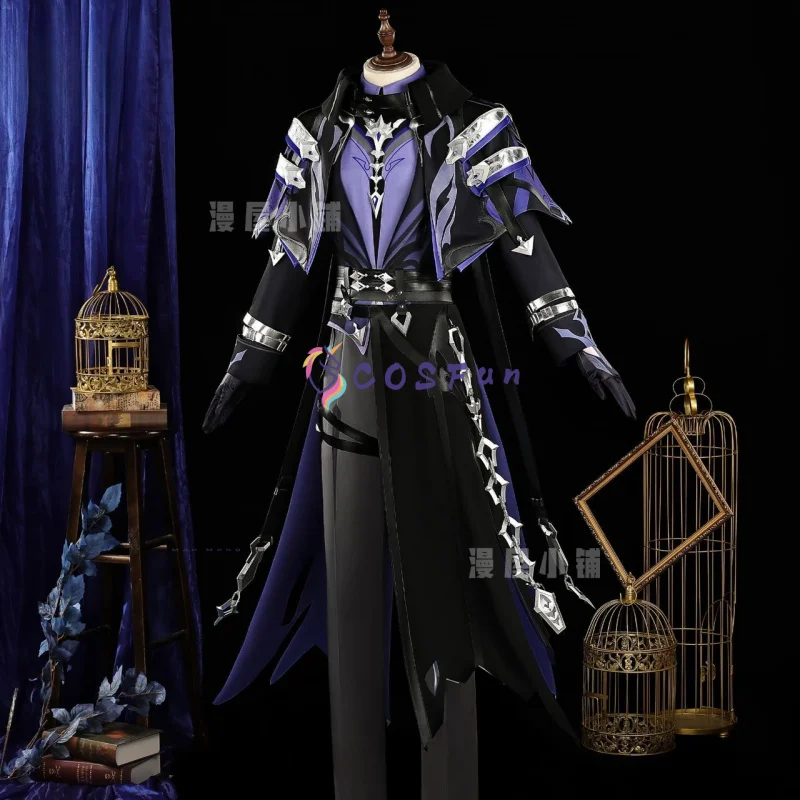

Genshin Impact Kyryll Chudomirovich Flins Cosplay Costume Full Set Uniform Props Accessories Halloween Carnival Party COSFun