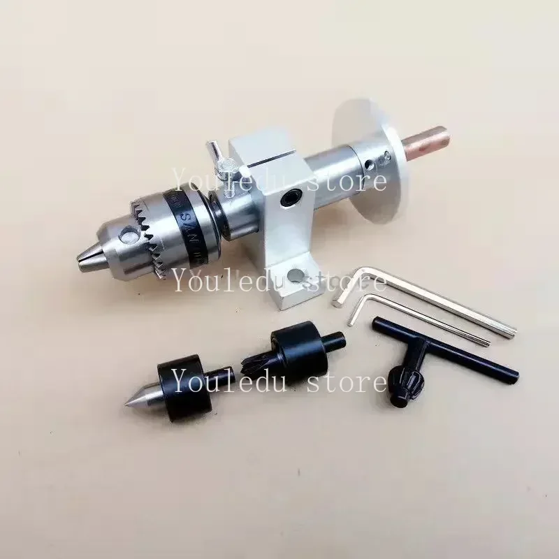 1 Set Multifunction Drilling Tailstock Live Center Silver Metal With Claw For Mini Lathe Machine Revolving Centre DIY Accessorie