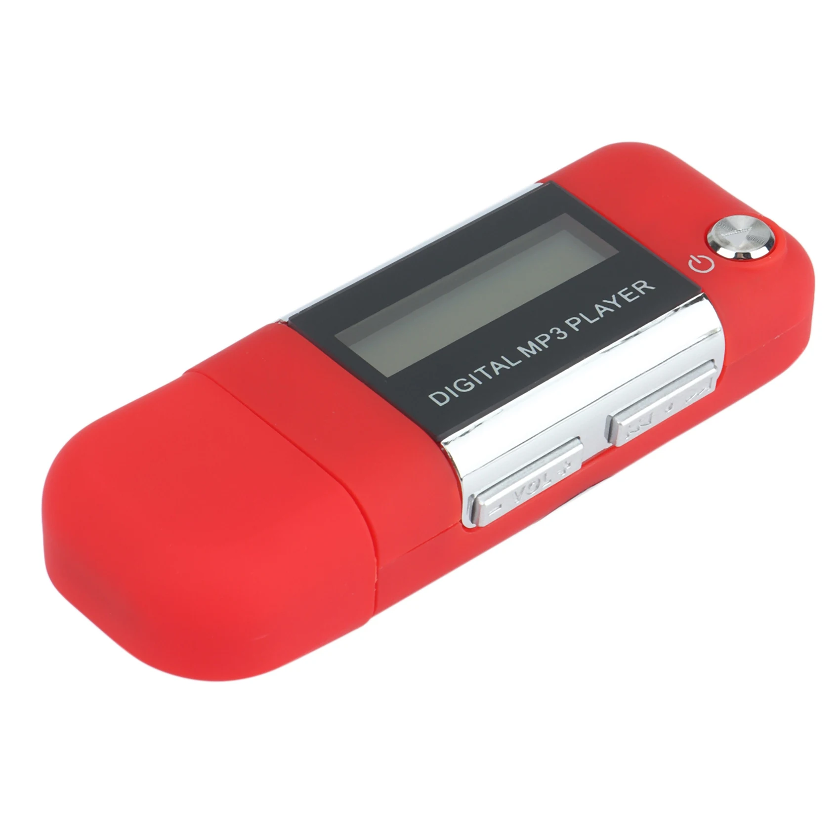 Mp3 Player 4GB U Disk Music Player Supports Replaceable AAA Battery, Recording (Red)