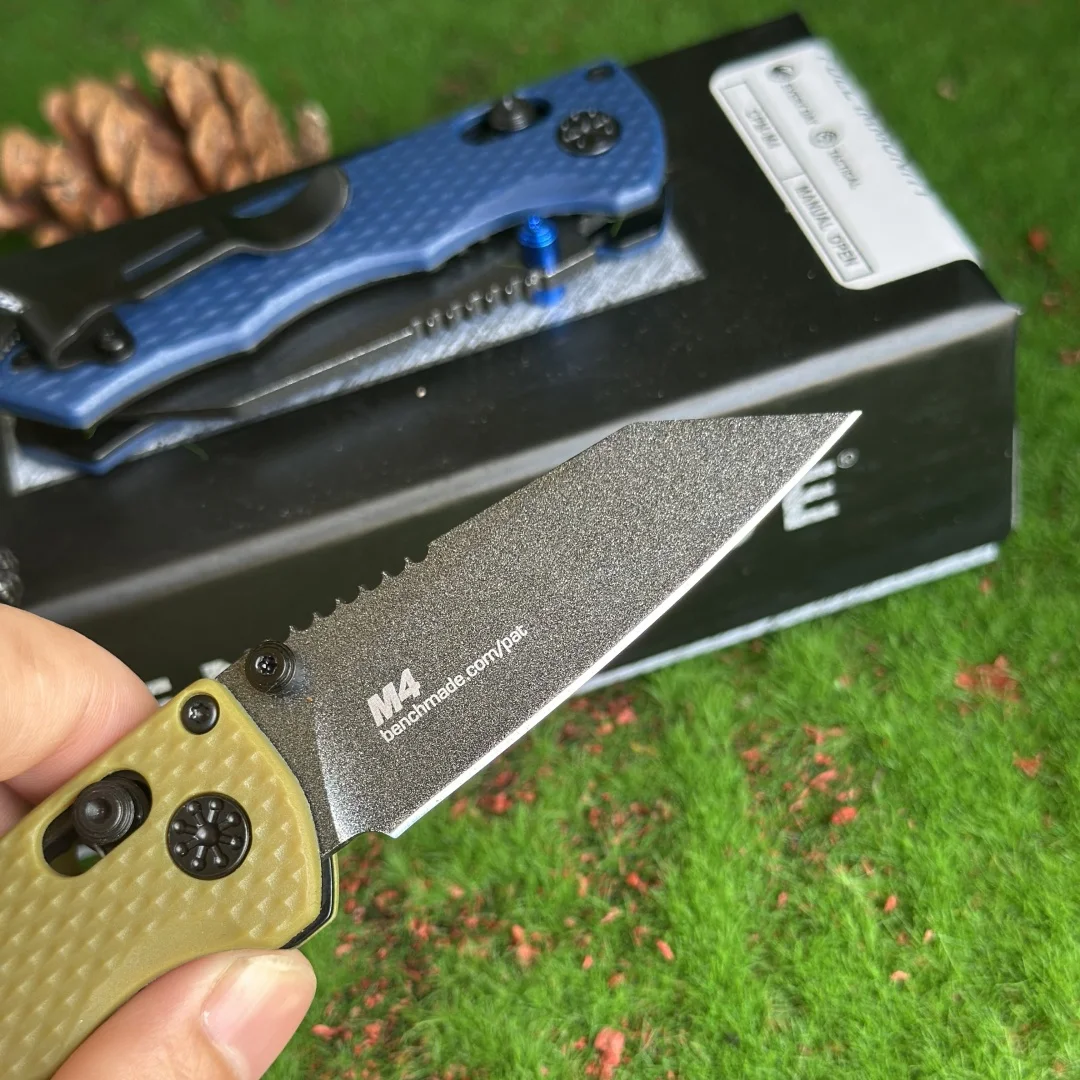 BM290 나이프 - 접이식 칼, 포켓 나이프, 나일론 섬유 미끄럼 방지 손잡이, 낚시, 하이킹, 생존용, 남녀 선물용