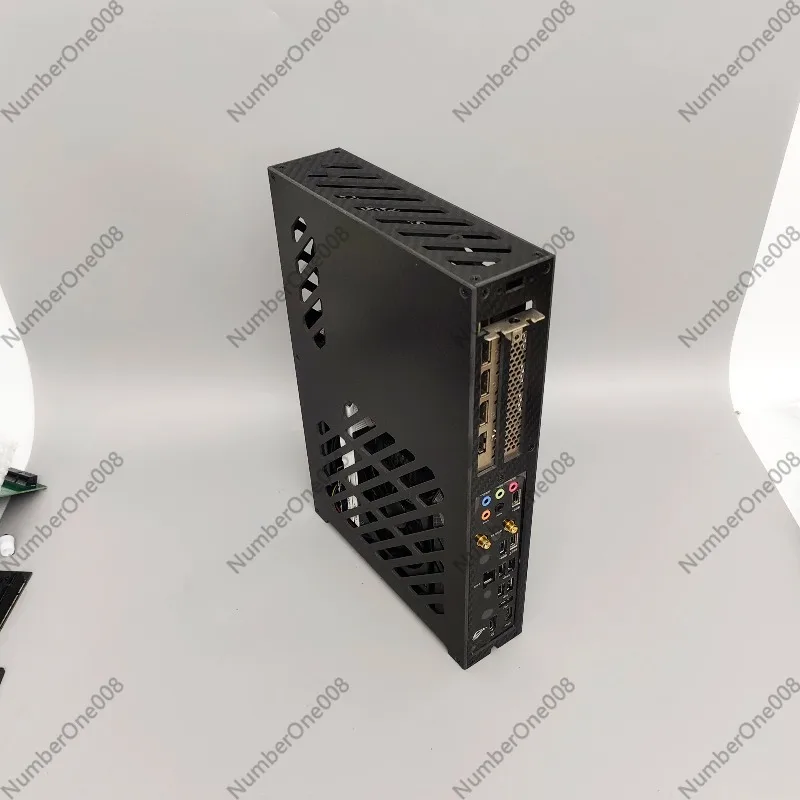 ITX Mini PC Case 3L Flat Ultra Portable Small Form Factor DIY Desktop Computer Chassis Carbon Braze Material Non-A4 Structure