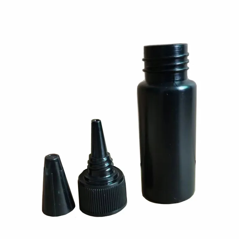Wholesale Empty 250/500/1000ml Crystal Gel Bottles Nail Gel Containers Black Plastic Bottles With Tip UV Glue Refilable Bottles