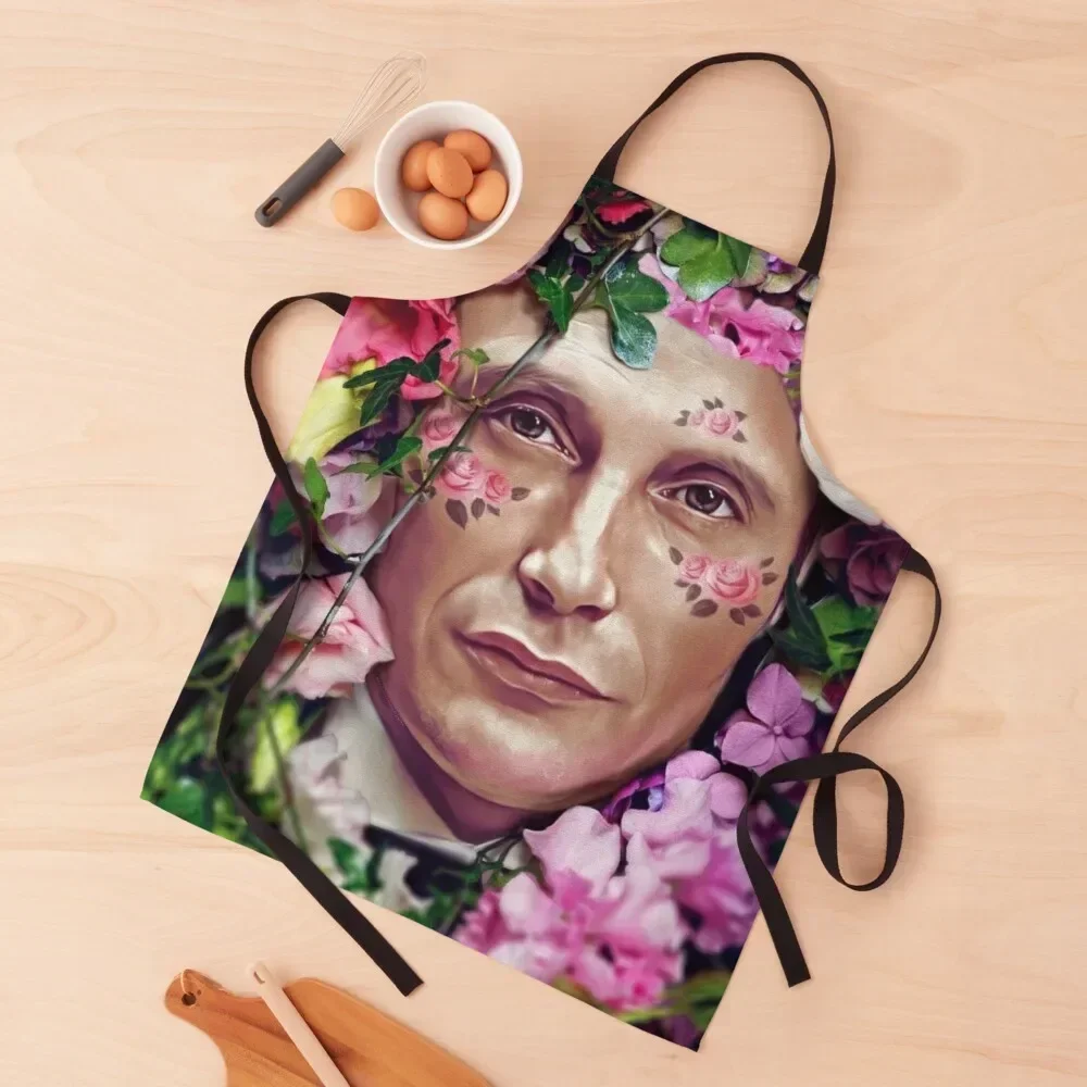 

Flowers and Roses Hannibal Apron Kitchenware Cooking Clothes Kitchen For Man Costume Waiter Apron