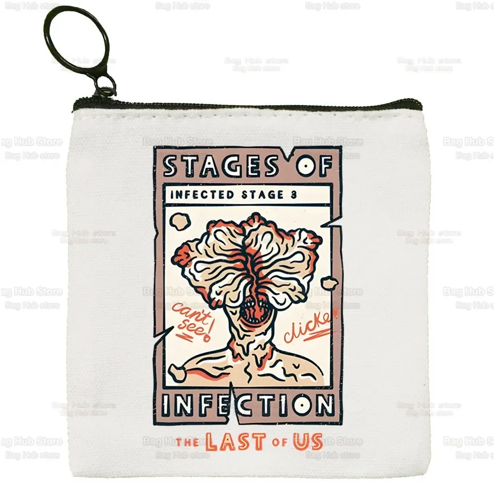 The Last of Us Canvas Coin Purse Joel Ellie Storage Pouch Firefly Canvas Bag Fireflies Coin Bag Infected Stage Key Coin Purse