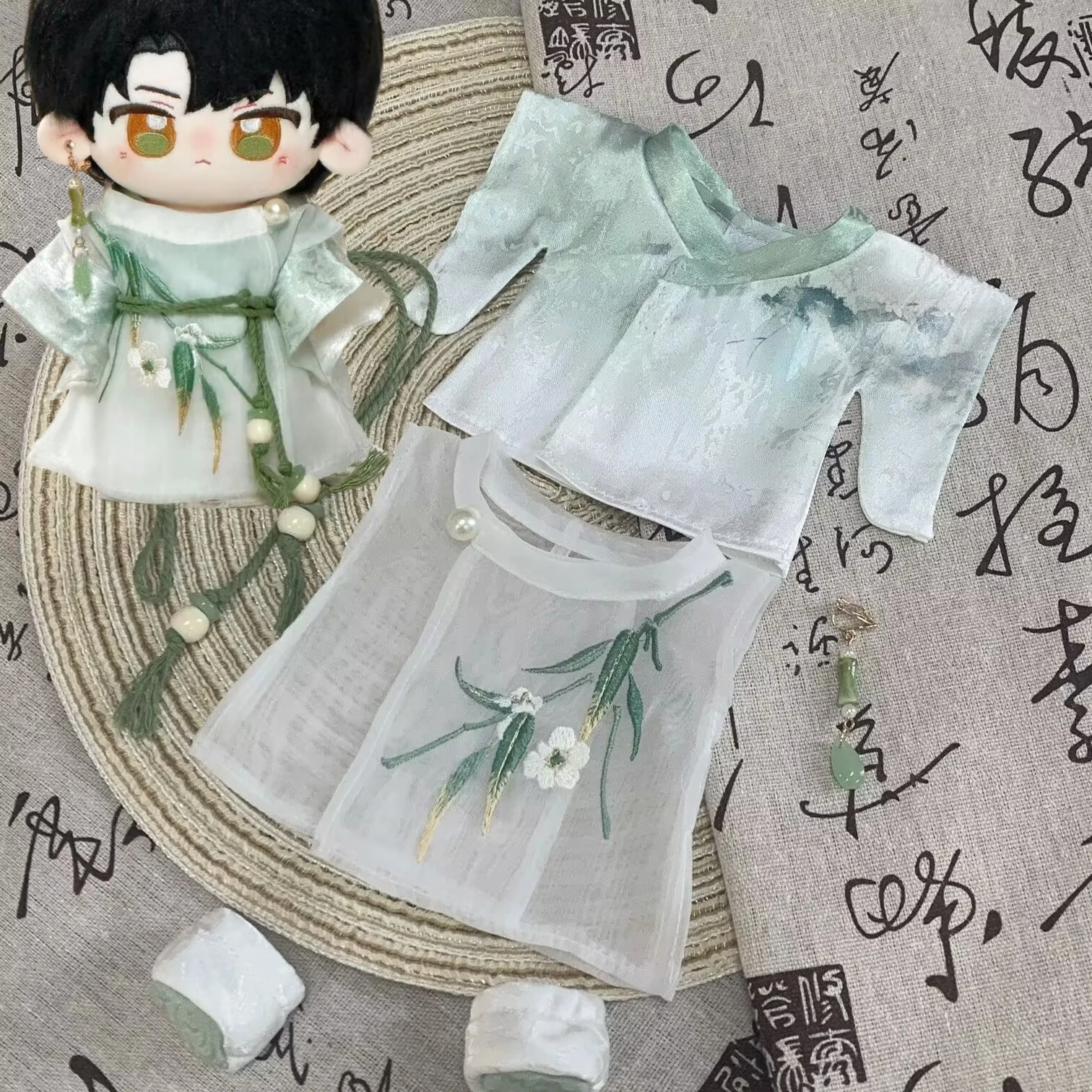 

Одежда для кукол 20 см, хлопковая кукольная одежда 20 см, комплект Hanfu с круглым вырезом в античном стиле, смена кукольной одежды с атрибутом для косплея