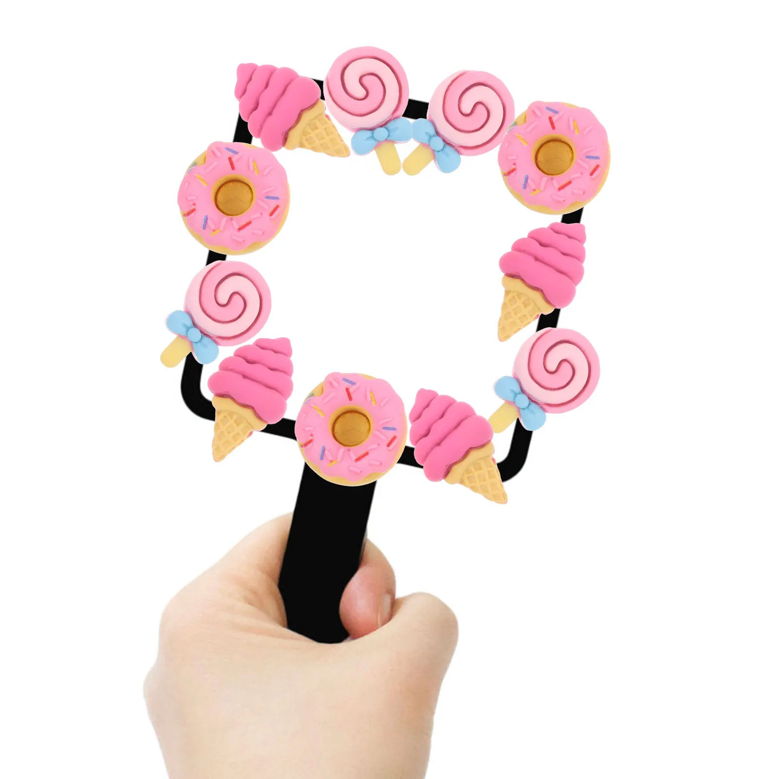 

30Pcs Resin DIY Accessories Charms Flatback Donut Ice Cream Cone Lollipop Resin Craft Decoration DIY Donut Accessories