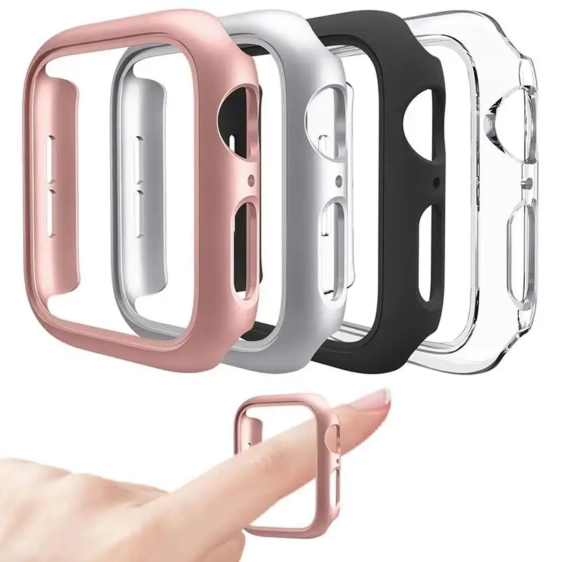 Cover For Apple Watch Case 46mm 42mm 41mm 45mm 44mm 40mm 38mm Accessories PC Protector bumper iWatch Series 10 9 7 8 6 se 5 4 3