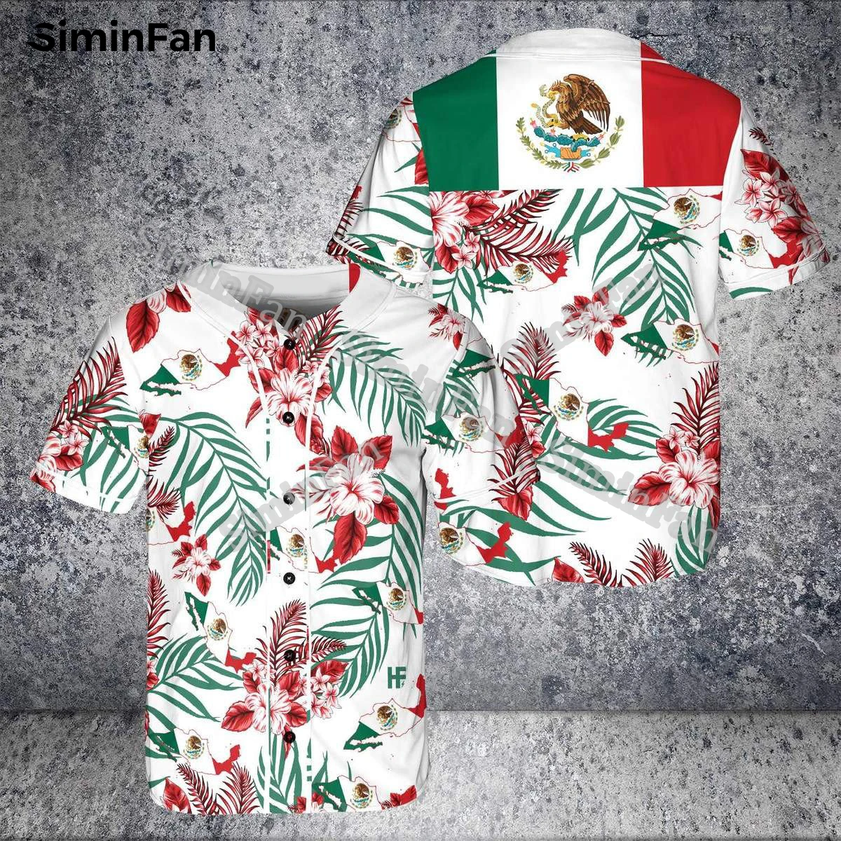 Custom Name Mexico Eagle Mens Baseball Jerseys Shirts 3D All Over Printed Male Summer Collarless Tee Unisex Sporty Tshirt Tops-3