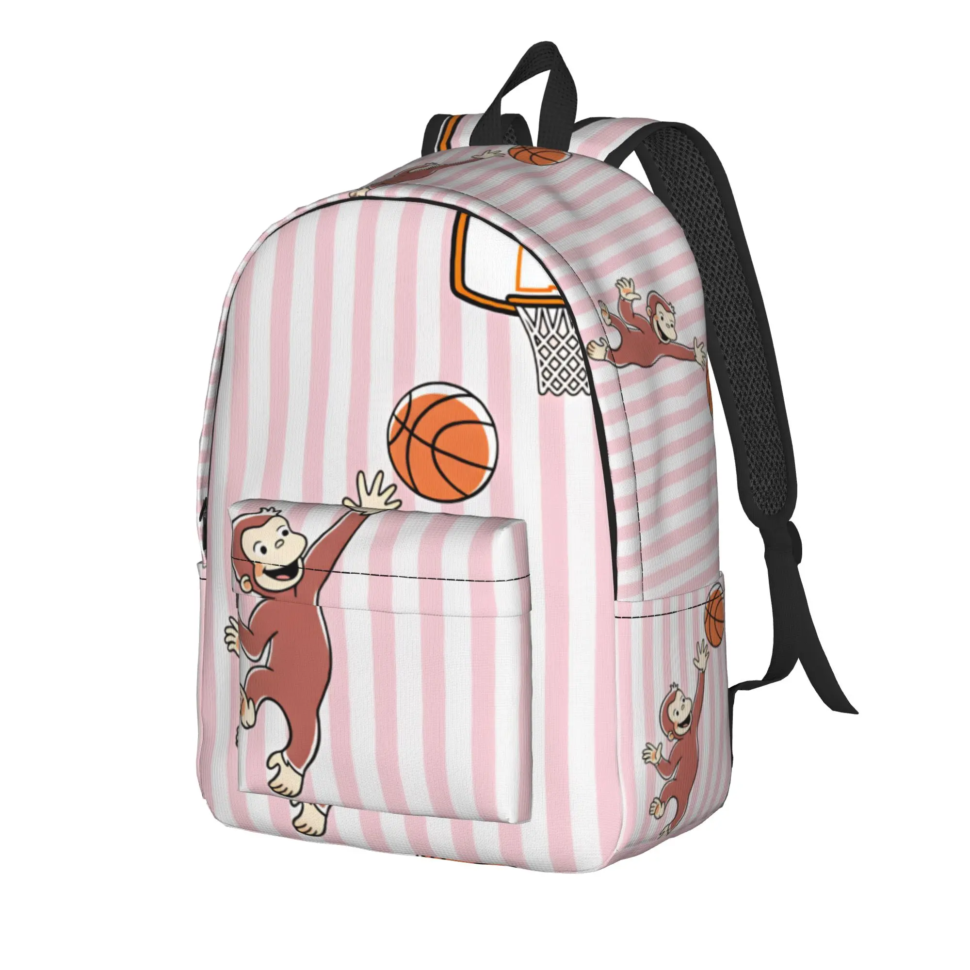 Curious George African Monkey  Backpack  Leisure Backpacks Men Workout Large High School Bags Design Rucksack