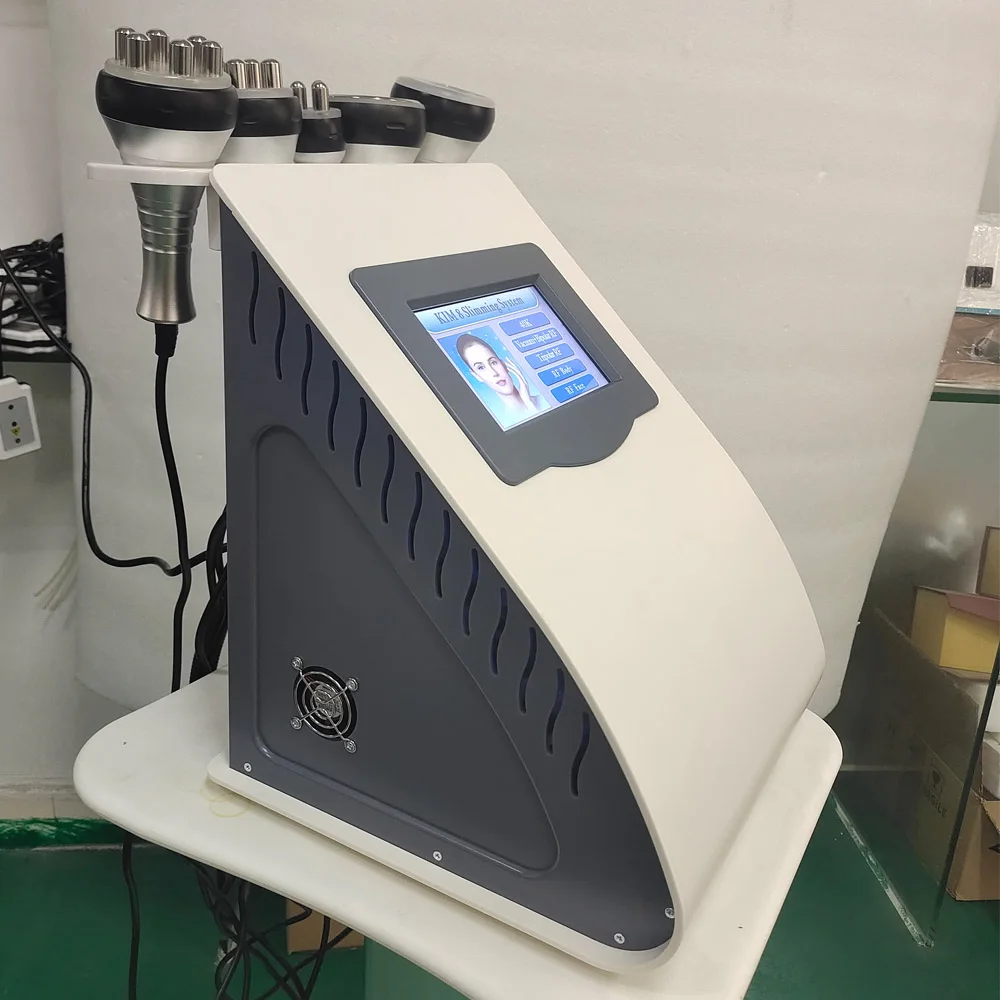 40K Cavitation Machine 5 In 1 Ultrasonic RF Body Shaping Multipolar Slimming Facial Skin Tightening Lifting Device