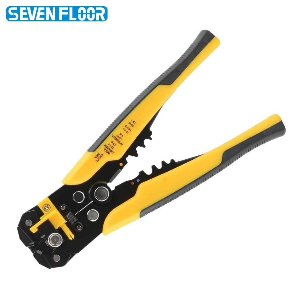 Professional Wire Stripper Pliers Multifunctional Crimping Stripping Tool for Electrician AWG24-10 Cable