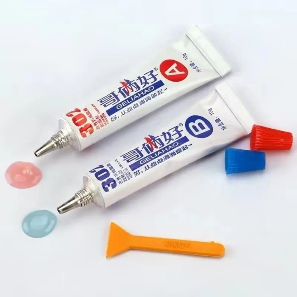 1set Durable Aluminum Metal Repair Epoxy Adhesive Glue, No Power Required, Weld-Grade Strength, Machinable, Sandable, Paintable