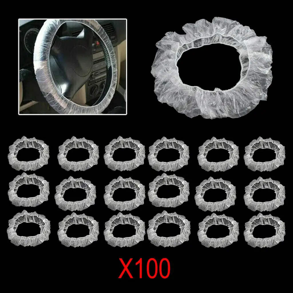 100xUniversally Car Disposable Plastic Steering Wheel Cover Waterproof For Honda