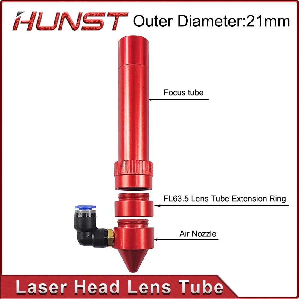 Imagem -04 - Lente Principal do Laser Diâmetro Exterior do Tubo 21 mm Bocal de ar para a Máquina de Corte do Laser do Co2 Diâmetro 20 fl 50.8 mm 63.5 mm Hunst-co2