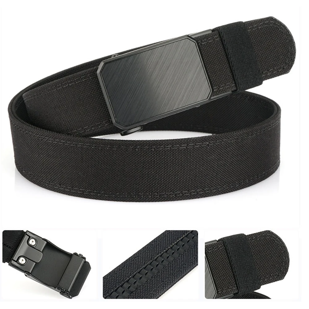 TUSHI New Hard Tactical Belt for Men 1100D Nylon Sturdy Metal Buckle Gun Belt Military Belt Outdoor Girdle IPSC Accessories Male