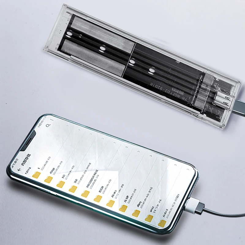 M.2 NVME PCIe/NGFF SATA SSD Case Transparent External Enclosure USB Type C 3.1 10Gbps M2 B+M Key/M Key For 4TB SSD Hard Disk Box