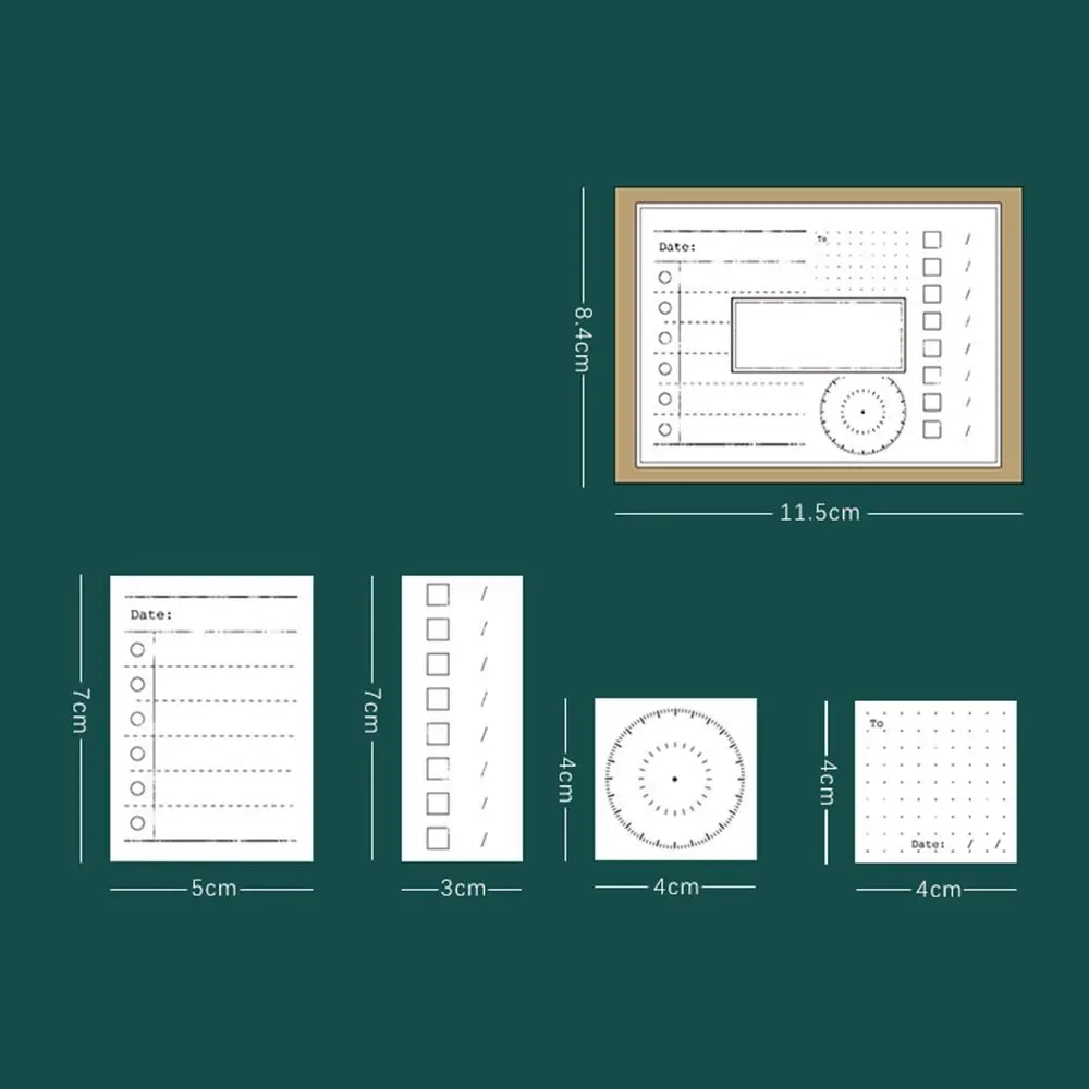 Drewniany zestaw znaczków do dziennika DIY dekoracje Scrapbooking miesięczny harmonogram plan dzienny podstawowa funkcja artykuły papiernicze lista