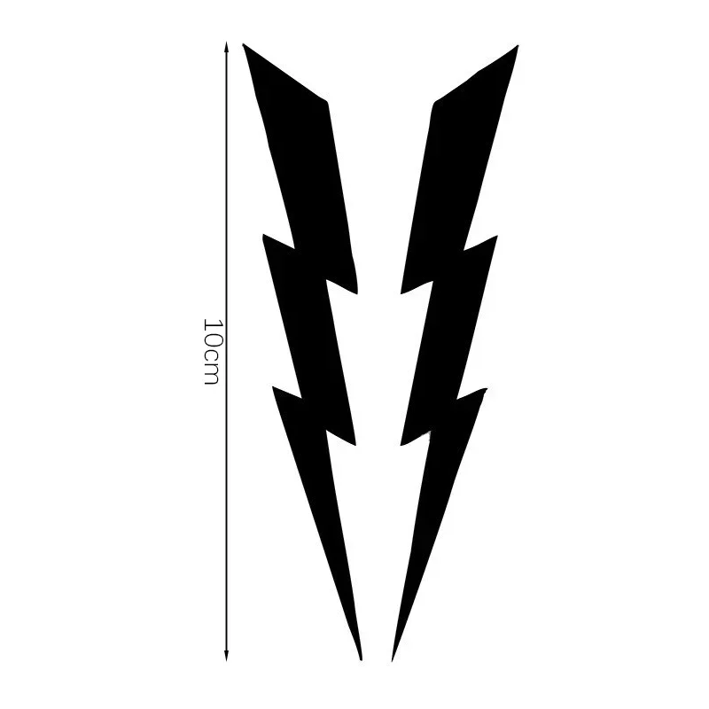 1 Pair Lightning Motorcycle Stickers Waterproof Vinyl Decals 10*2cm for Car Helmet Windshield Body Exterior Interior Decor