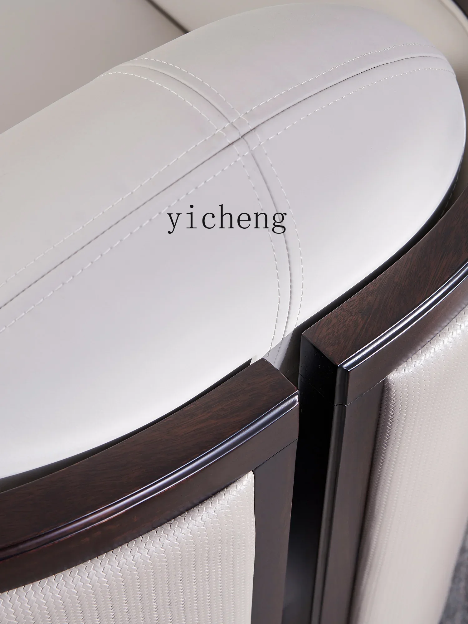 l2 New Chinese Single Sofa Chair Master Chair Ebony Furniture Full Solid Wood Leather Leisure Chair