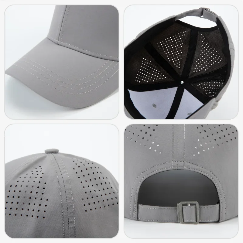 Unisex Quick Dry Waterproof Baseball Cap Custom Logo Text Embroidery Premium Cap For Gym Fitness Sports Outdoor 6
