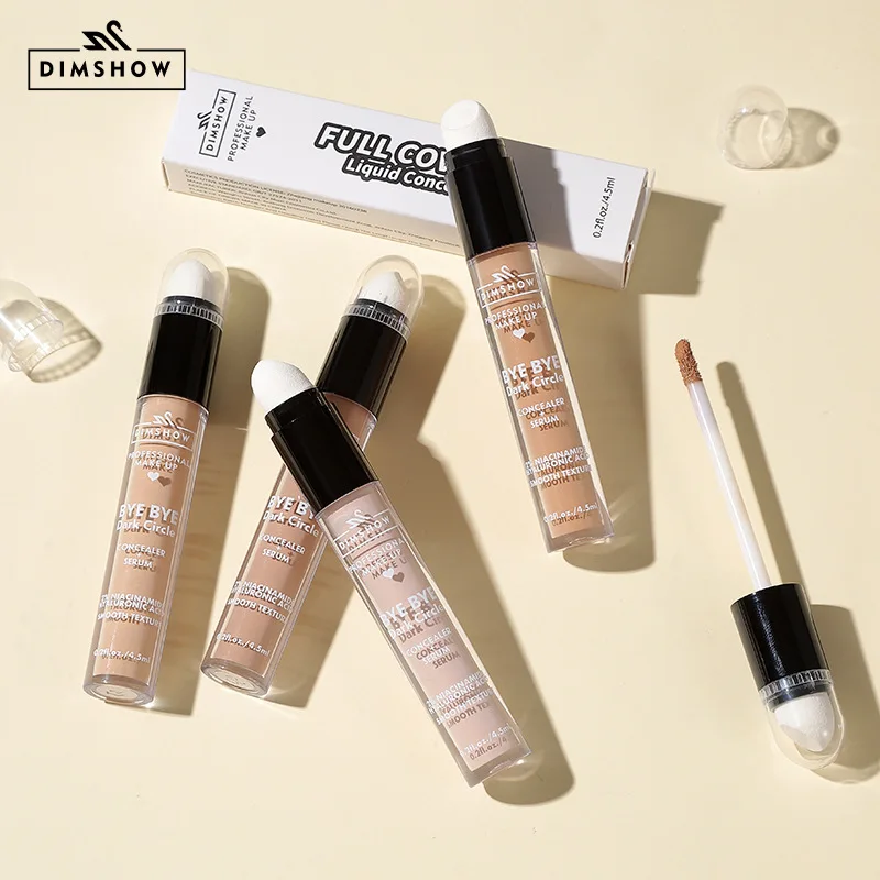 Corretivo líquido fosco de longa duração com cabeça de escova corretivo de olhos hidratante corretivo manchas de acne sardas círculos escuros