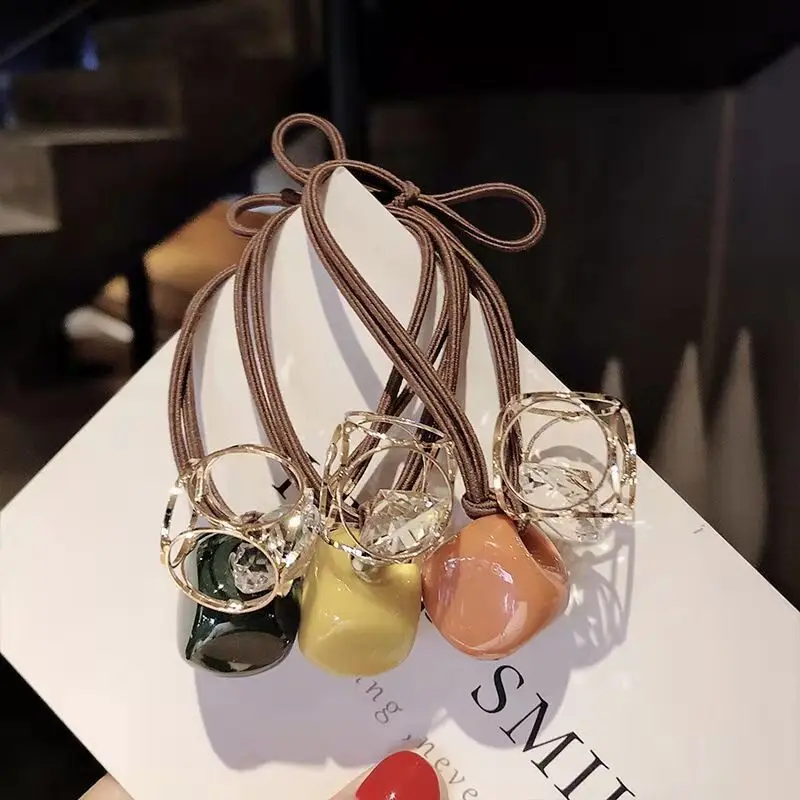 แถบคาดศีรษะ INS Hollow Rhinestone ผม Band สดผู้หญิงผมผูกคริสตัลยาง Band แถบคาดศีรษะ Headdress อเนกประสงค์ Headwear