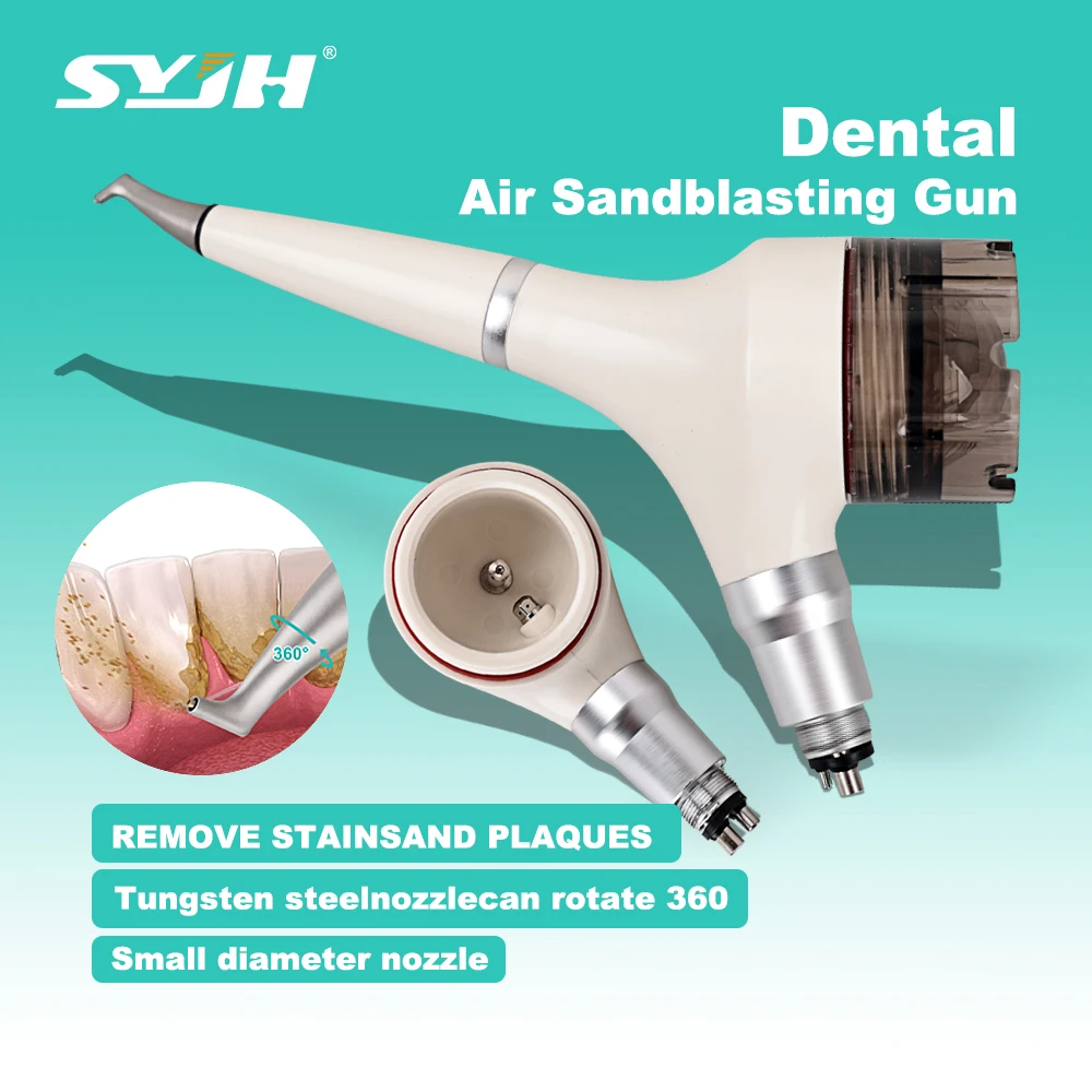 ชุดขัดฟันด้วยทราย SYJH Dental Sandblasting Polishing Unit Air Flow Prophy Jet Handpiece พร้อมสเปรย์ฟอกสีฟัน เครื่องมือทันตกรรมสำหรับขัดฟัน
