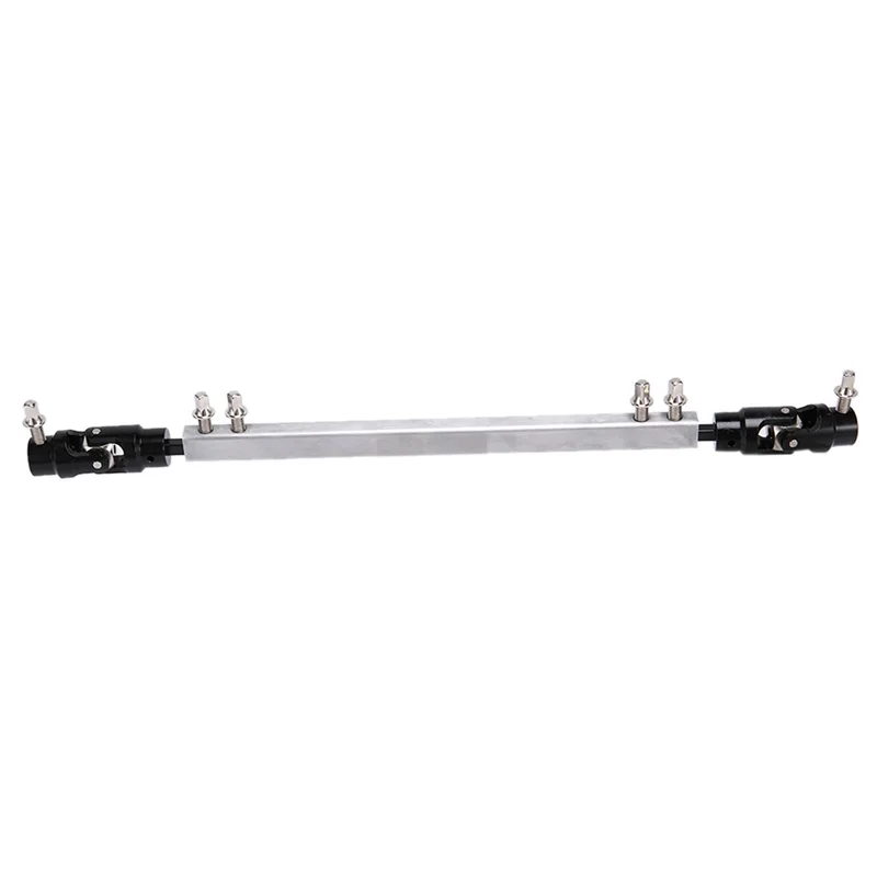 Double Kick Drum Pedal Drive Shaft Pedal Arm Linking Bar Drum Connecting Rod,Silver + Black