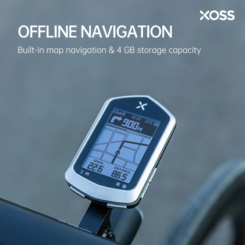 Xoss NAV Plus-Computador Ciclismo Sem Fio, Navegação GPS, Mapa do Velocímetro, À Prova D \'Água, Bluetooth ANT Além disso, Velocidade Cadência