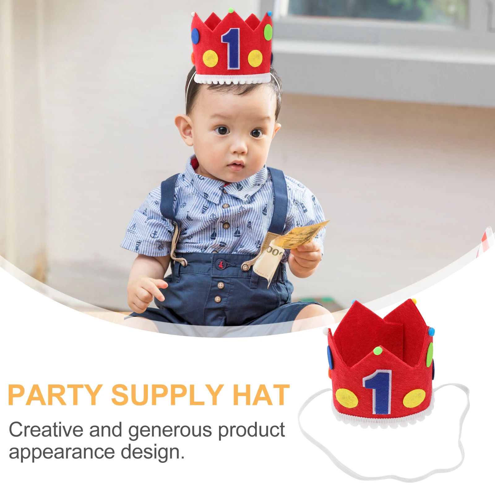 

Circus Theme Birthday Hats Baby Hat Eco-friendly Cloth Use Ideal Baby Birthday Hair Accessories Festive