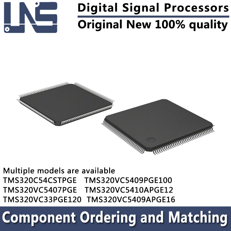 1PCS TMS320C54CSTPGE TMS320VC5407PGE TMS320VC5409APGE16 TMS320VC5409PGE100 TMS320VC5410APGE12 LQFP-144 Digital Signal Processors