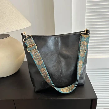 Women's Fashionable Solid Color Tote Bag, Casual Versatile Zipper Shoulder Bag for Daily…